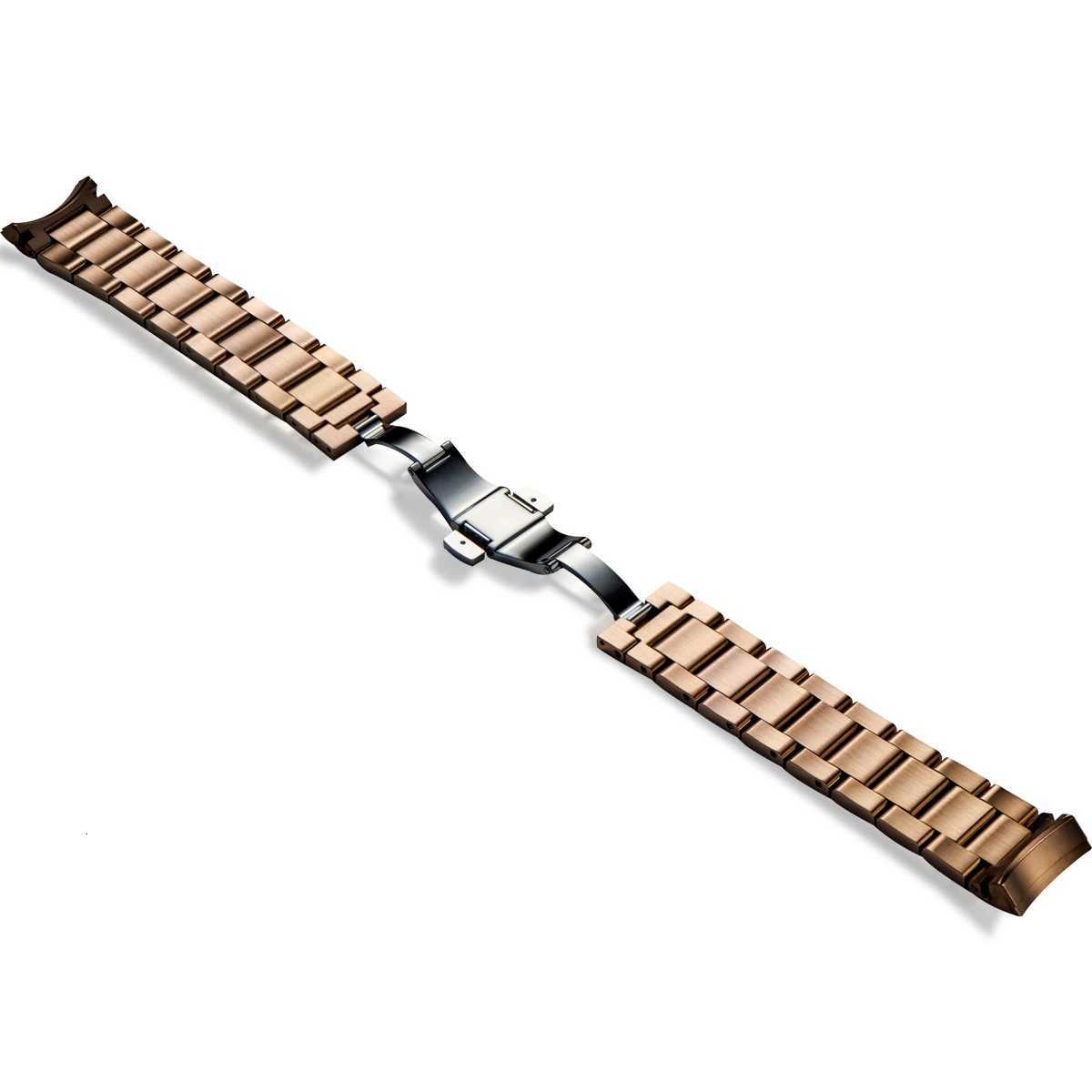 0BLVLO High Quality 22mm Stainless Steel Butterfly Clasp Watchband Watch Bracelet for Men Mechanical Watches Quartz W250811