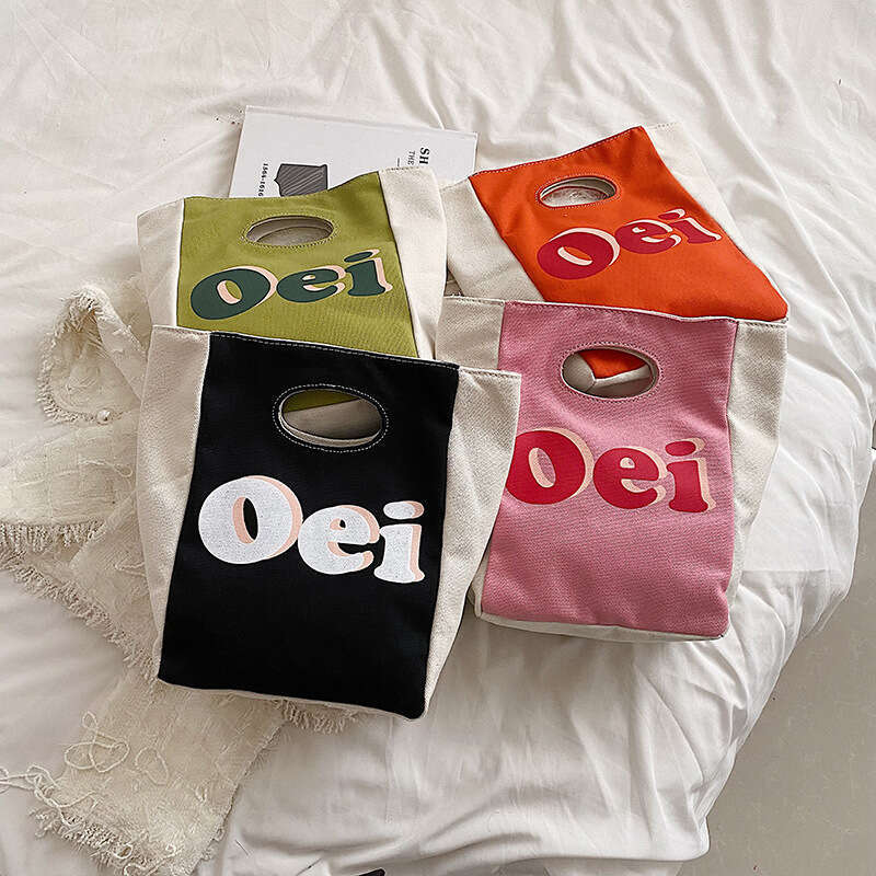 Designer Bags Women's Fashion Contrast Color Letter Printing Handbag New Korean Version Casual Casual Canvas Bag