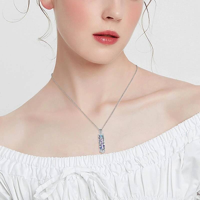 1PC Cremation Jewelry Cylinder Urn Necklace For Women Men Keepsake Memorial Human Pet Ashes Holder Jewelry for Women