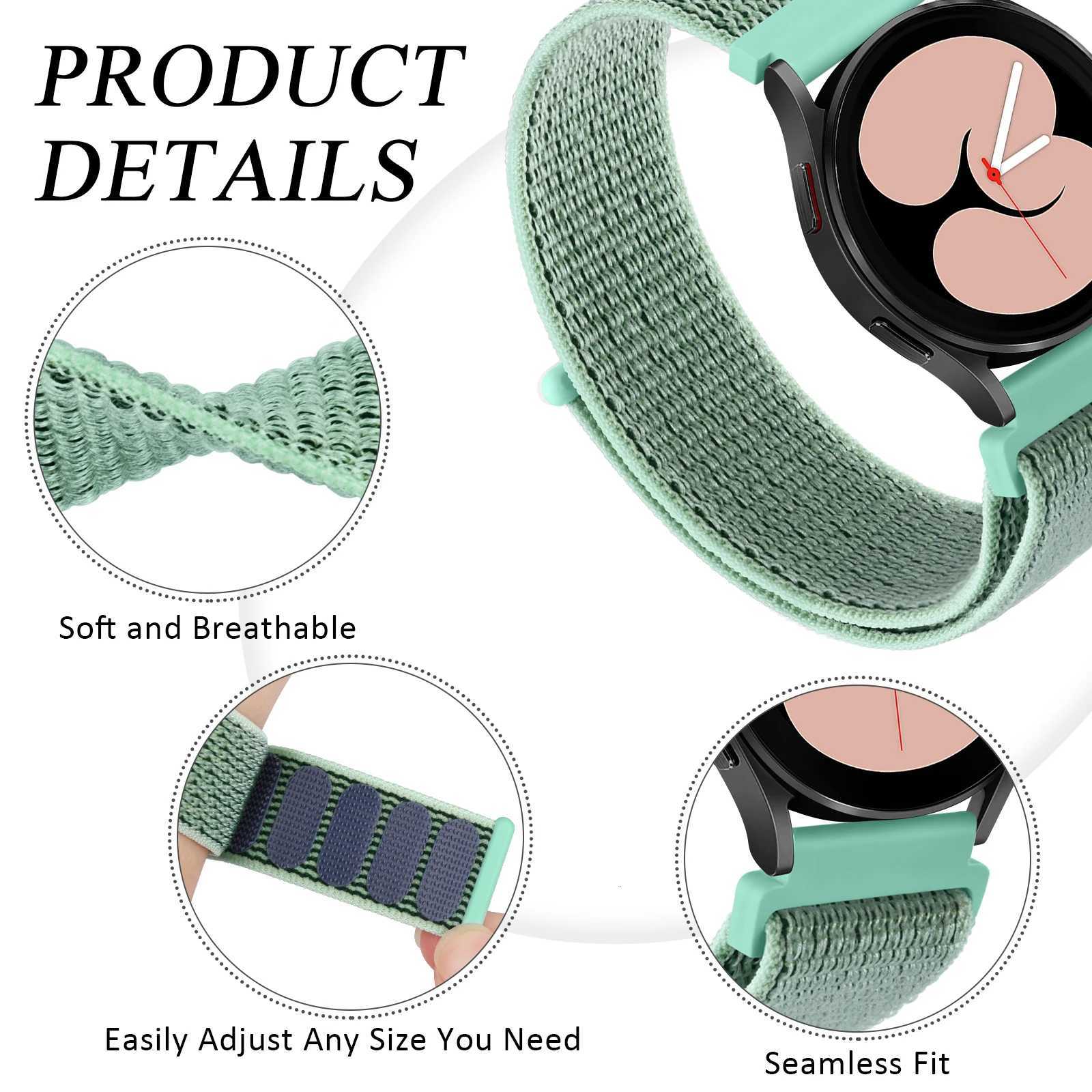 18mm Nylon Loop Strap for Garmin Venu 3S 2S 40mm Vivoactive 4S/3S Vivomove 3S Watchband for Garmin Forerunner 255S/265S Band W250811