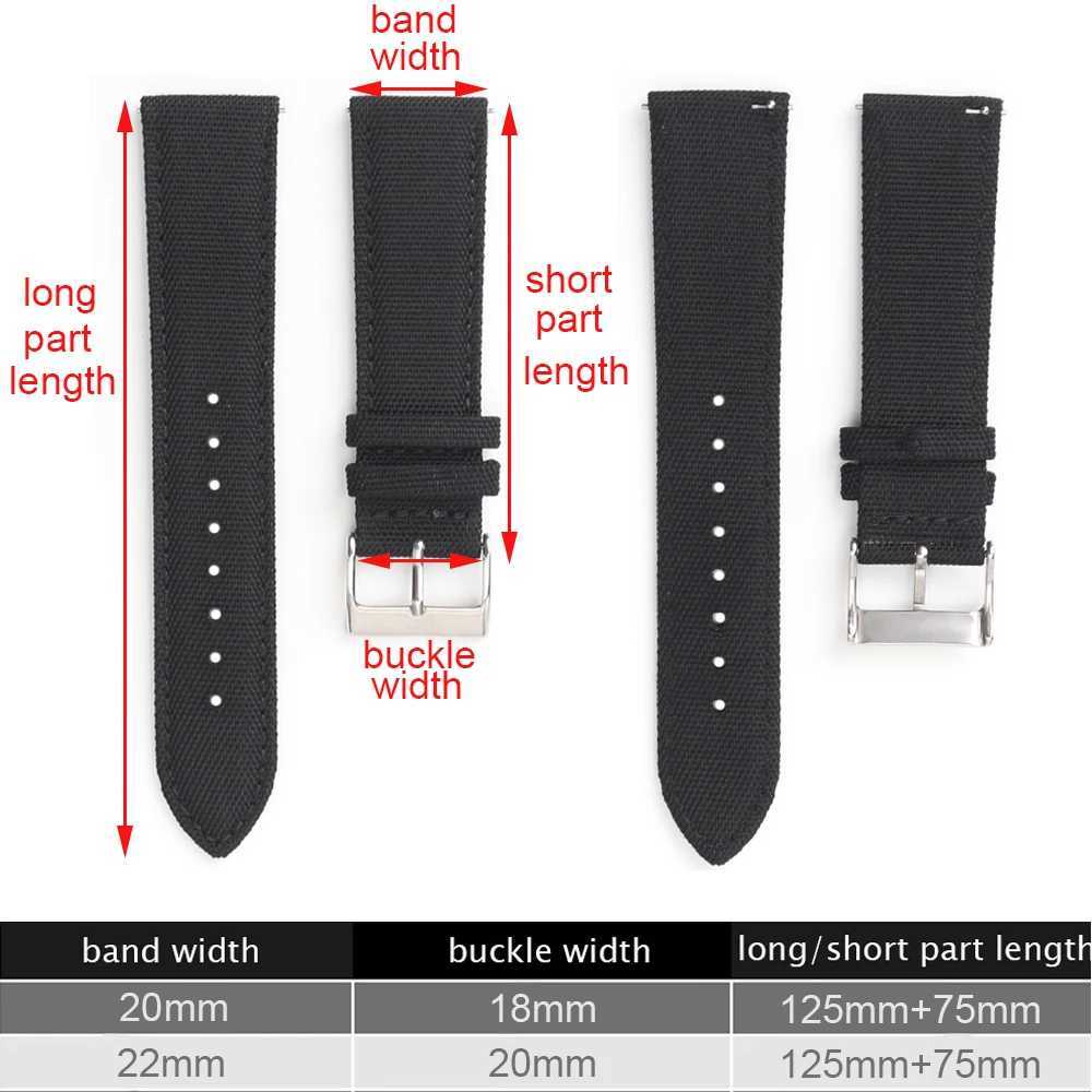Premium Waterproof Sailcloth Watch Band 18mm 19mm 20mm 21mm 22mm 24mm Chuitsk Release Strap Nylon Sports Wrist Bracelet For Men W250811