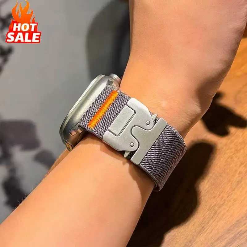 2PCS Nylon Straps for Apple Watch Ultra 2 Band 49mm 44mm 46mm 42mm 40mm 45mm 41mm Elastic Bracelet iWatch Series 10 9 8 7 6 3 SE W250811