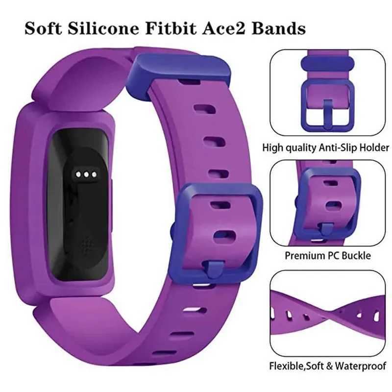 Rubber Strap For Fitbit Ace 2 3 Kids Sport Bracelet Replacement Band For Fitbit Inspire/Inspire HR/Inspire 2 Smart Watch Band W250811