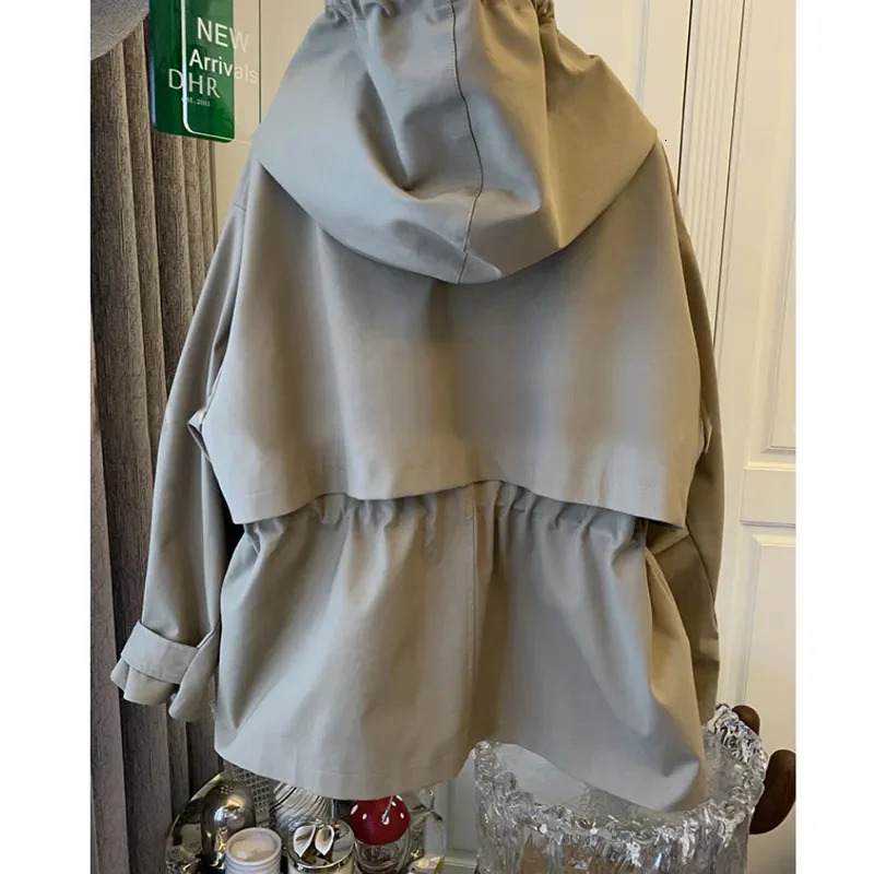 Workwear Trench Coat Womens Long Spring Autumn Jacket Loose Casual Outerwear Fashion Windbreaker Female Overcoat Tops 250809