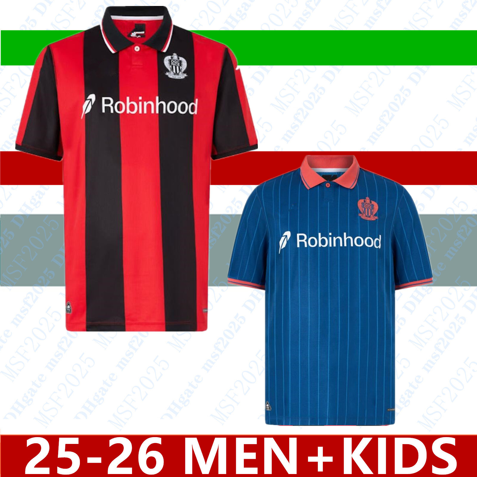 25 26 OGC Nice Soccer Jersey 2025 2026 LABORDE maillots de futol Home Away DANTE T.MOFFI S.DIOP BOUDAOUI football shirt BOGA ROSARIO SANSON BOUANANI