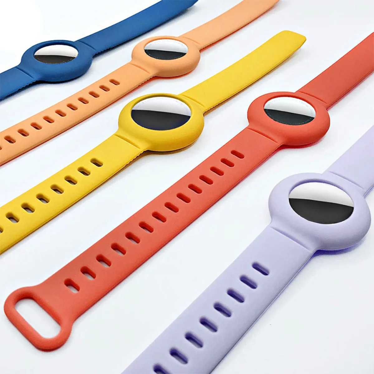 Case for Apple AirTag Silicone Strap Air Tag Anti-lost Bracelet Protective Cover for Kids Children Tracker Locator Watch Band W250811