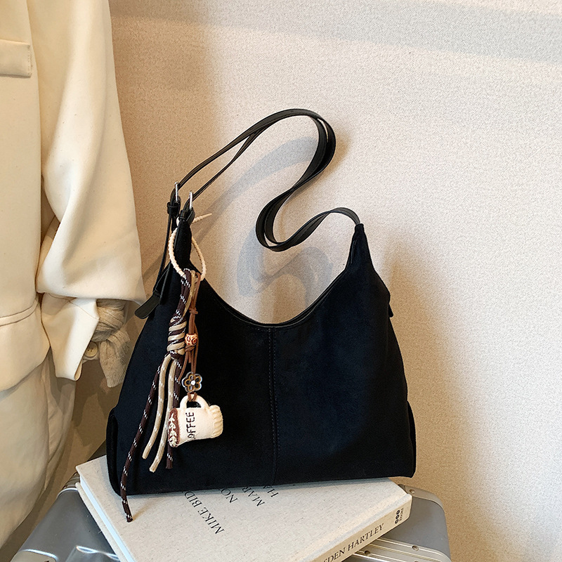 Suede Tote for Women 2025 Autumn Winter New Simple Commuting Large Capacity Shoulder Bag ddmymoon