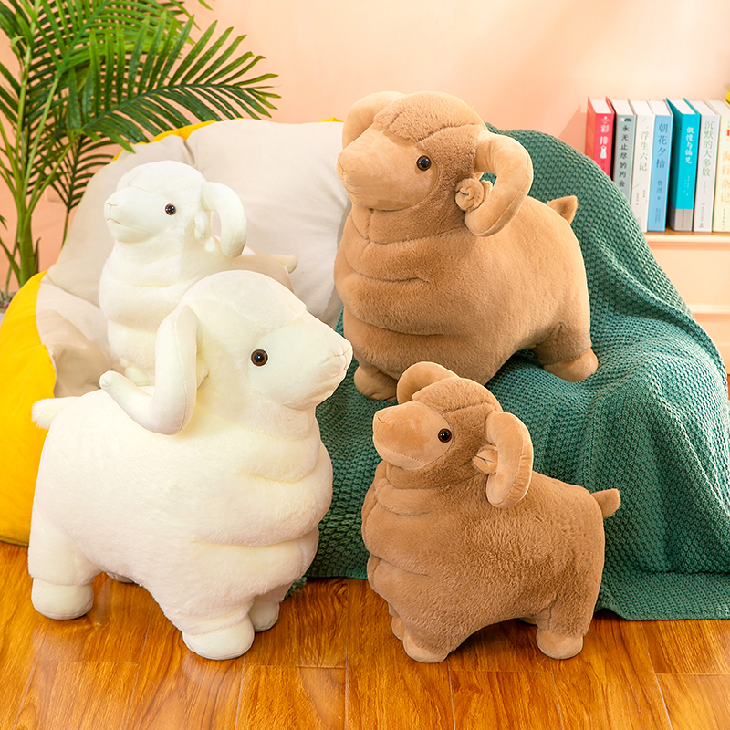 Cartoon alpaca plush toy - realistic baby lamb figurine Y260128