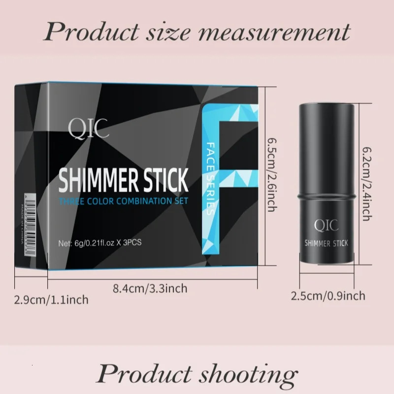 3-piece makeup stick moisturizing highlighter and bronzer brightener and concealer long-lasting and smooth face highlighter 250811