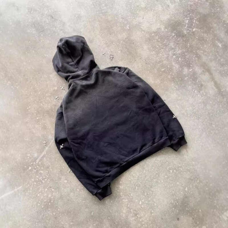 Printed Pattern Long Sleeve Pullover Hoodie Sweatshirt Jacket Trendy Street Style