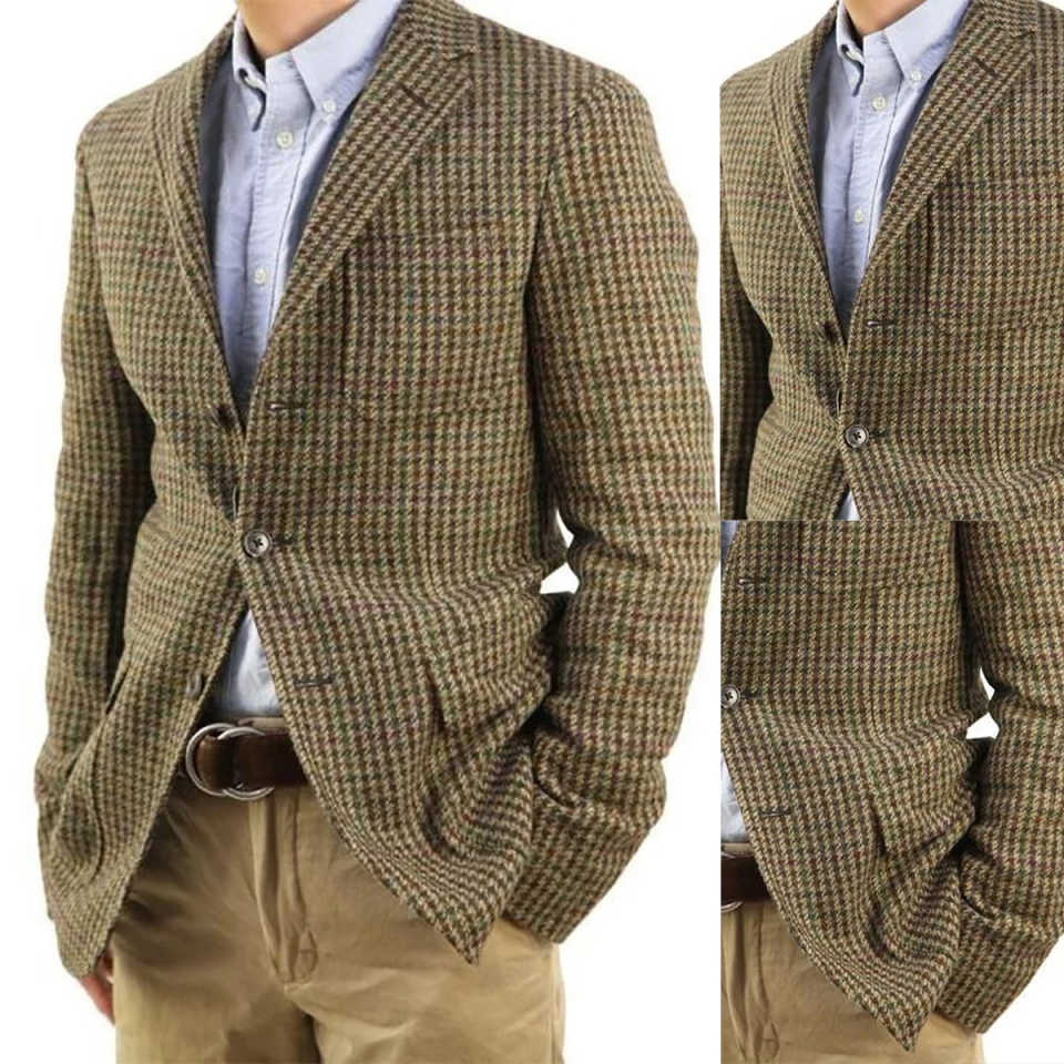 Classic Men Suit Single Breasted Warm Short Man Tailcoat Notched Lapel Business Blazers Overcoat High Quality Customized