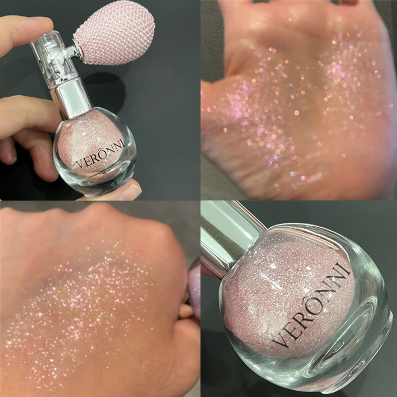 Highlighter Powder Spray Longwear sparkle fairy powder High Gloss Glitter Spray Body Bronzer For Face Body Makeup Cosmetics 250811