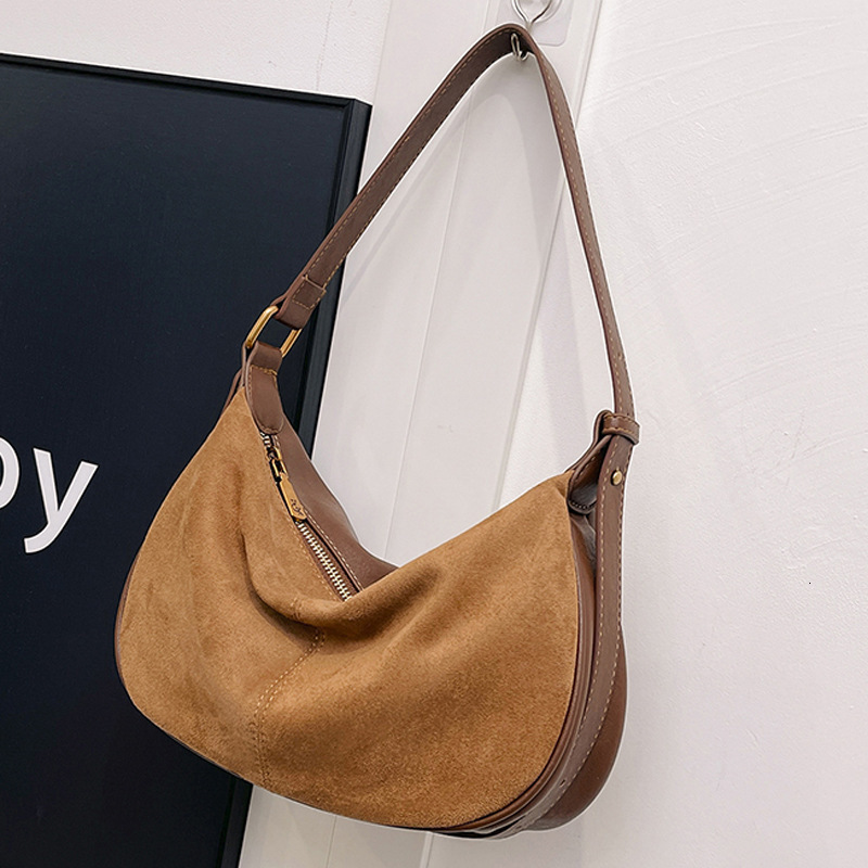 New Suede Underarm Niche Design Dumpling Women's Large Capacity Single Shoulder Crossbody Bag ddmymoon
