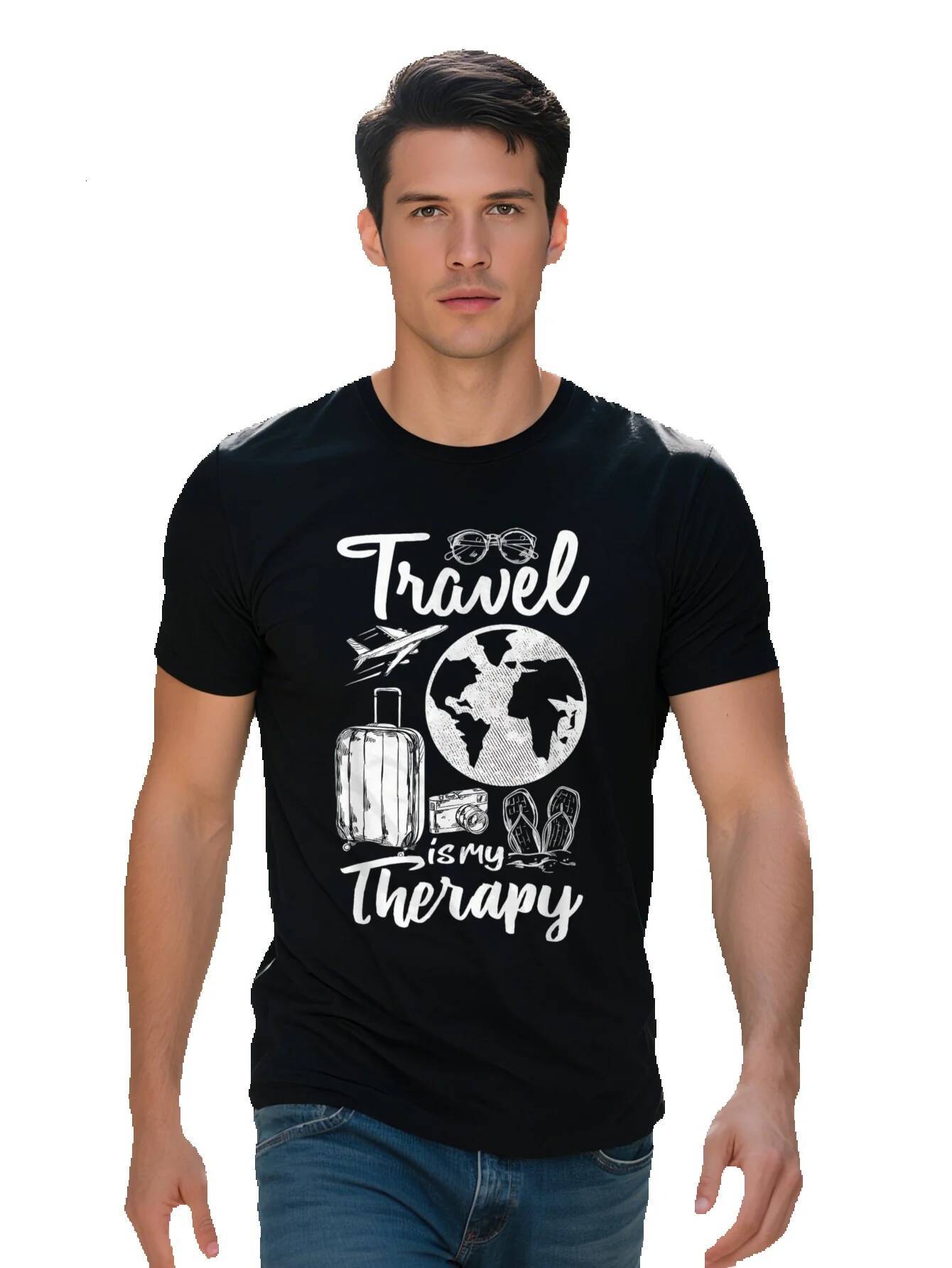 Camping World Traveler Travel Is My Therapy T-Shirt-220G