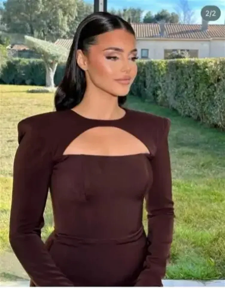 Giyu Simple Light Blue Black White Women Evening Dresses Formal Party Dress Long Sleeves ONeck Occasion Night Gowns Customized 250811