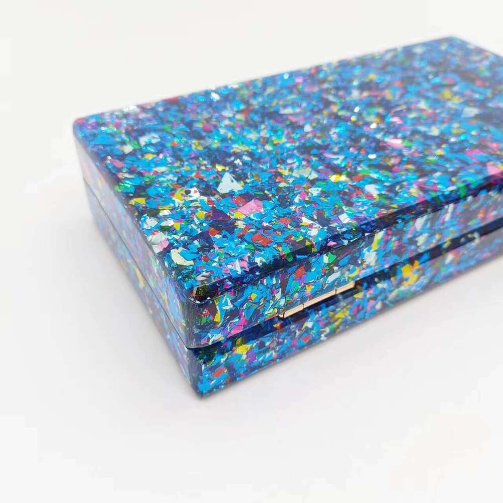 2023 Summer Evening Colorful Paper Trendy Acrylic Single Shoulder Chain Bag for Women