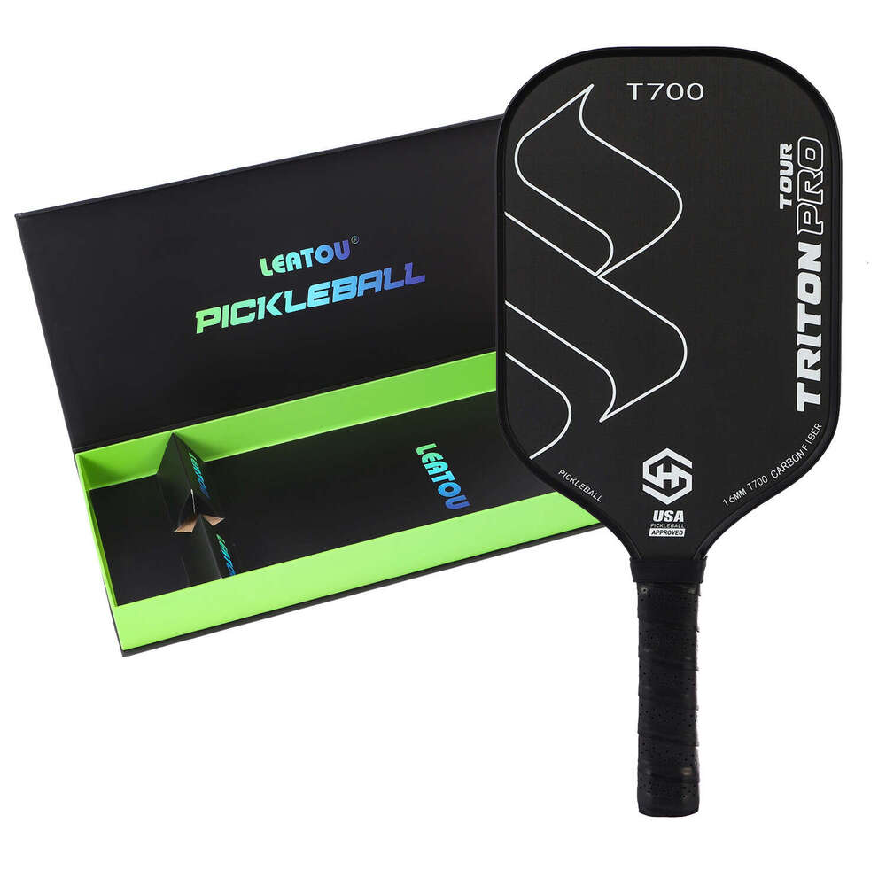 Carbon Fiber Pickleball Racket T700 Textured Matte Integrated Blade 16Mm Thick Professional Equipment
