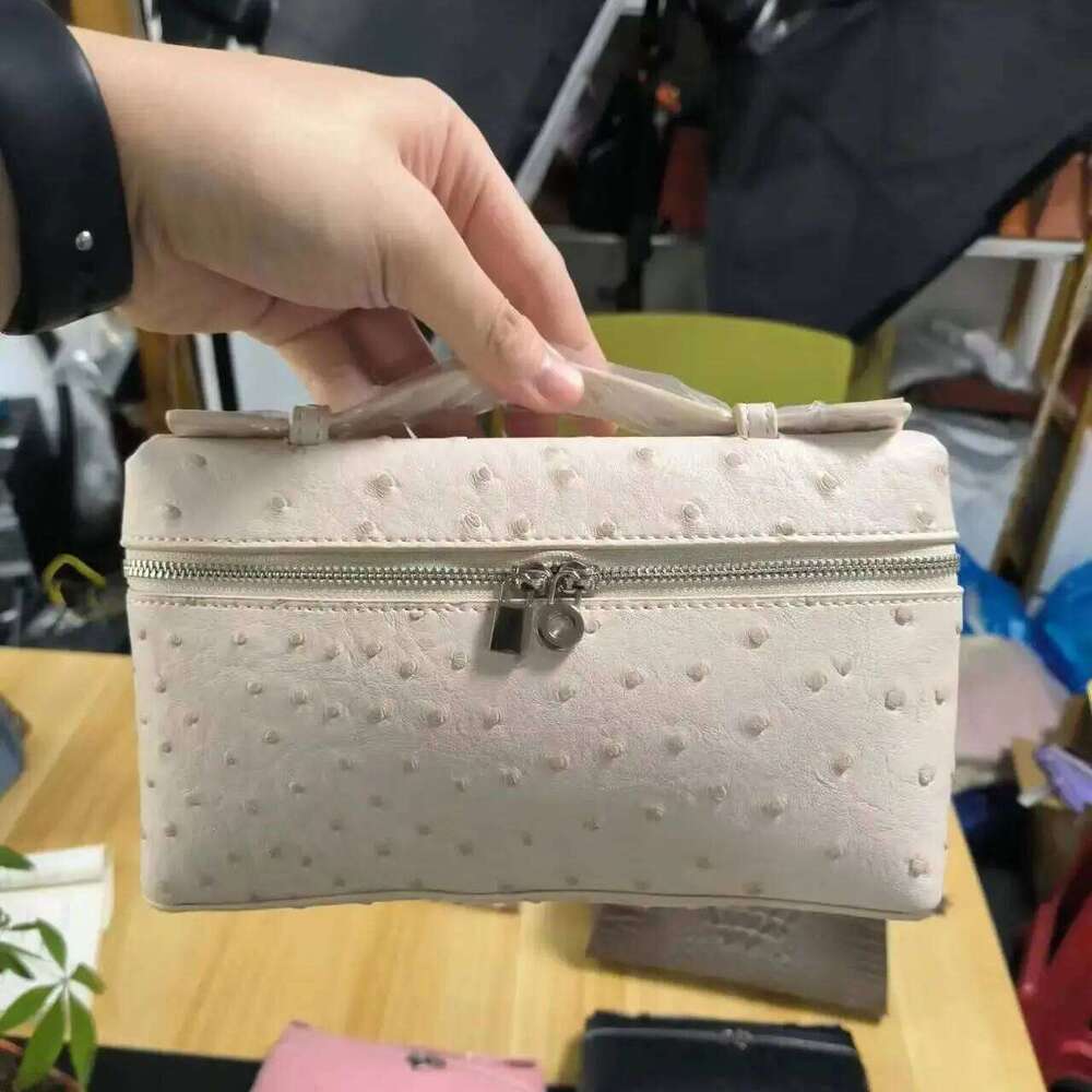 Fashion Brand Women Handbags 2025 Small Box Bucket Bag High Quality Ostrich PU Leather Single Shoulder Bags