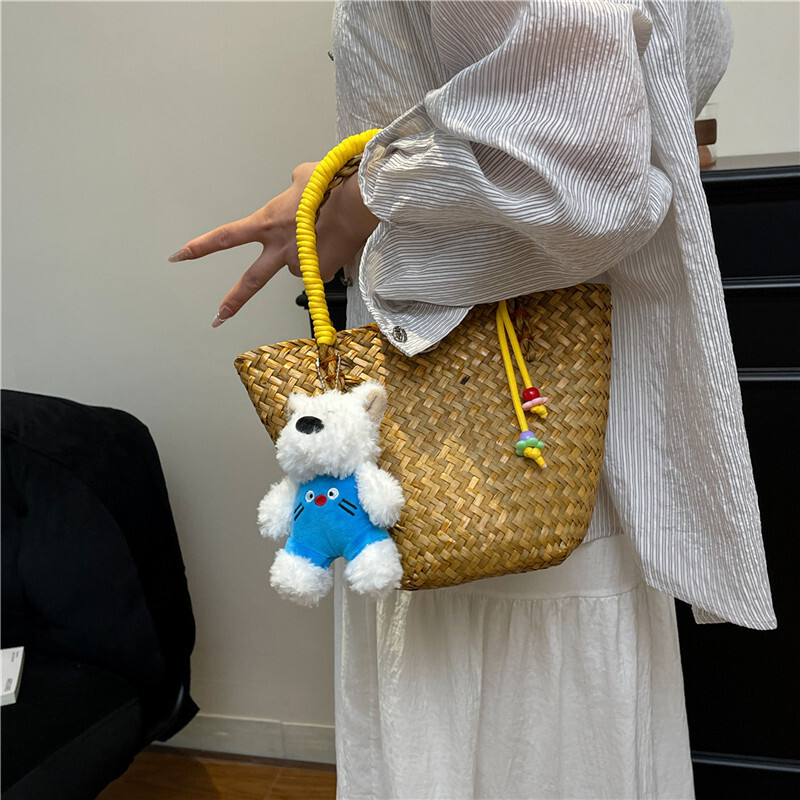 Western Style Simple Casual Trendy Straw Bag 2025 Summer New Niche Design Women's Unique Handbag ddmymoon