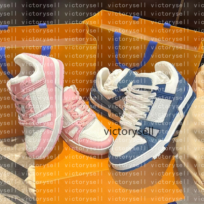 designer skate shoes Leather board shoes Embossed Sneakers trainers Women Men Mesh Sneaker Platform Virgil Maxi Casual Shoes size36-45 e86