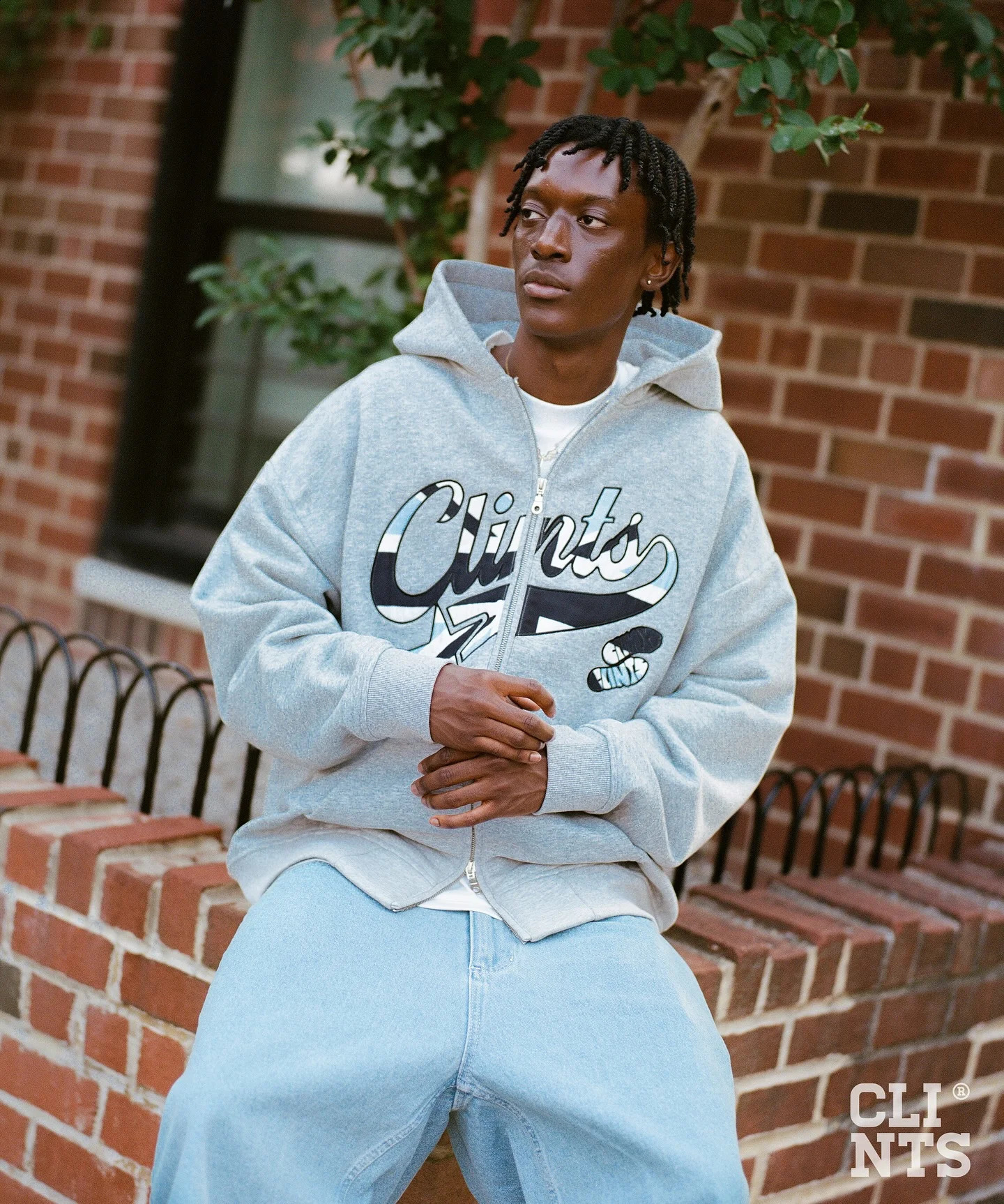 Streetwear Graffiti Lettering Zipper Hoodie Sweatpant Two Piece Y2K Suit Men Women Retro Casual Pant Sweatshirt Gray Sport Suit 250809