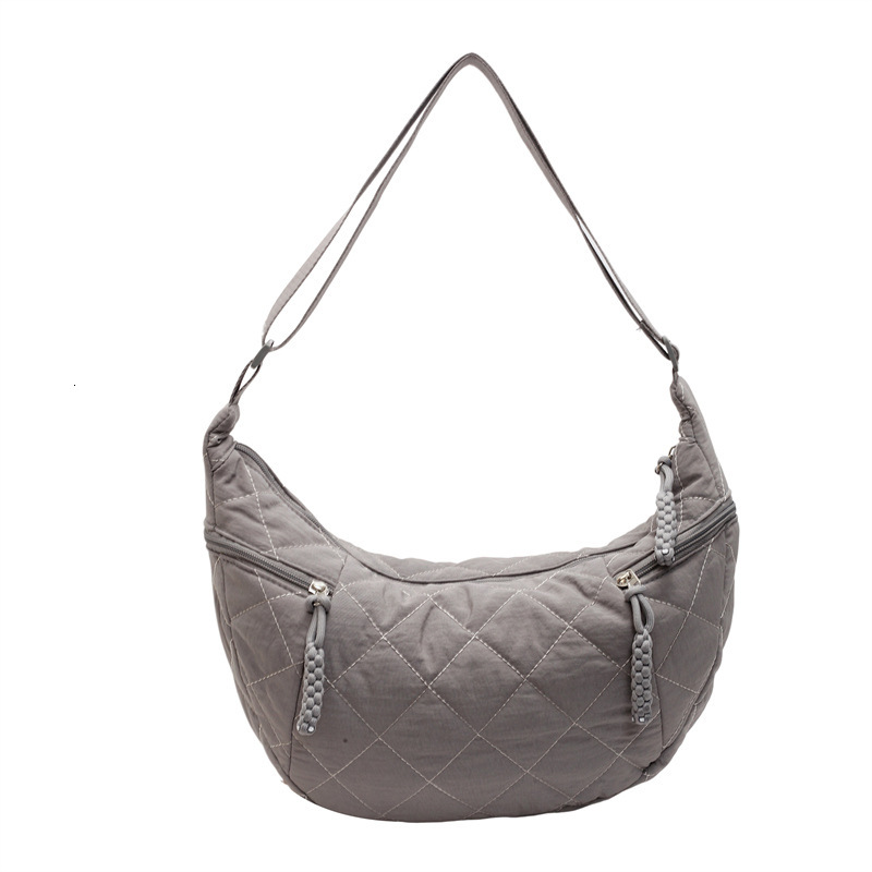 Quilted Dumpling Autumn Winter Versatile Casual Large Capacity Cloth Lightweight Commuter Shoulder Crossbody Bag for Women