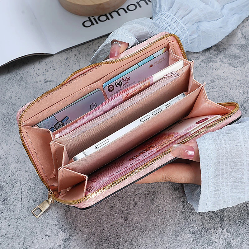 Womens Handheld Long Wallet Square Multifunctional Multi-Layer Zipper Card Bag Coin Bag Organizer Gift 250809