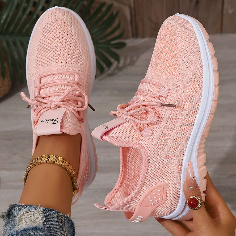 Flyknit Designer Shoe for Women Summer New Fashion Casual Sports Mesh Single Women's Shoes
