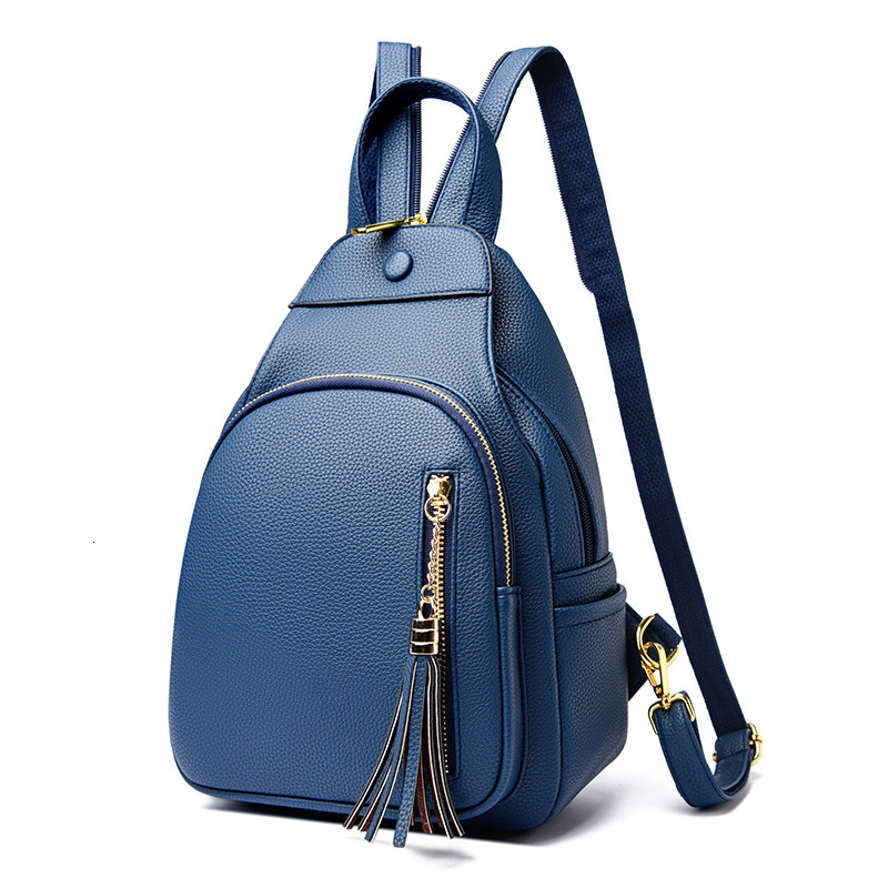 Women Chest Bag New Fashion Soft Leather Casual Ladies College Style Small Backpack ddmymoon