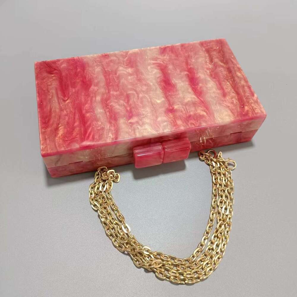 Women's New Starry Sky Acrylic Evening Single Shoulder Crossbody Wedding Banquet Clutch Chain Bag