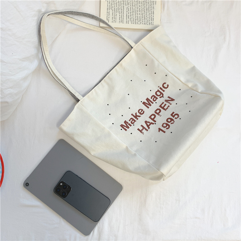 Summer Double-Sided Large Capacity Canvas 2025 New Korean Version Commuter Shoulder Tote Niche Shopping Bag ddmymoon