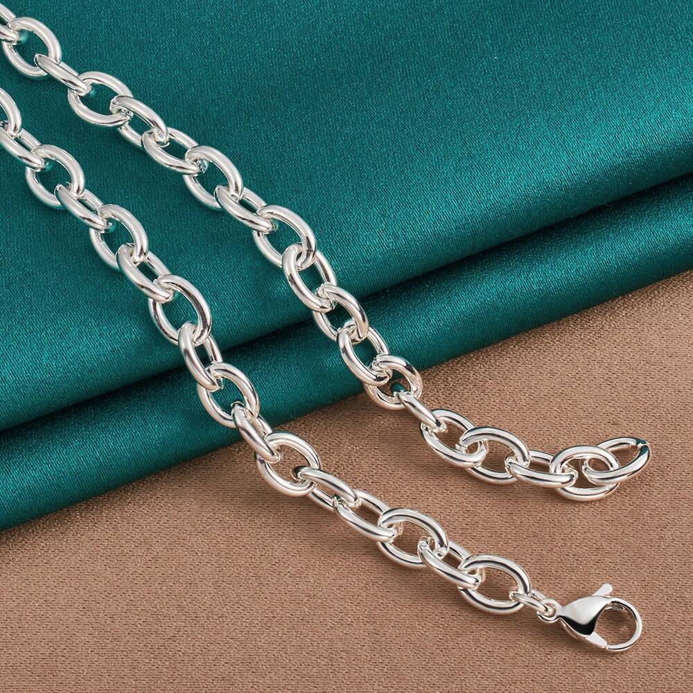 DOTEFFIL Sterling Sier Star Pendant 18 Inch Chain Necklace For Woman Wedding Engagement Fashion Jewelry