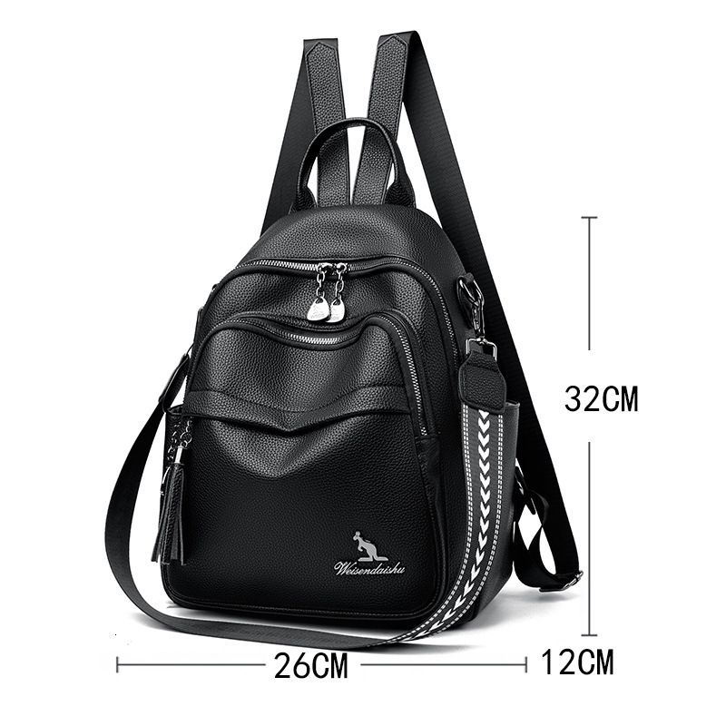 Soft Leather 2025 New Multi-use Casual Travel Large Capacity College Student Backpack ddmymoon