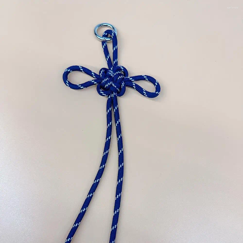Good-luck Hand Woven Chinese Knot Tie Keychain Mobile Phone Hanging Decoration Delicate Gift Keyring Bag Accessories Pendant