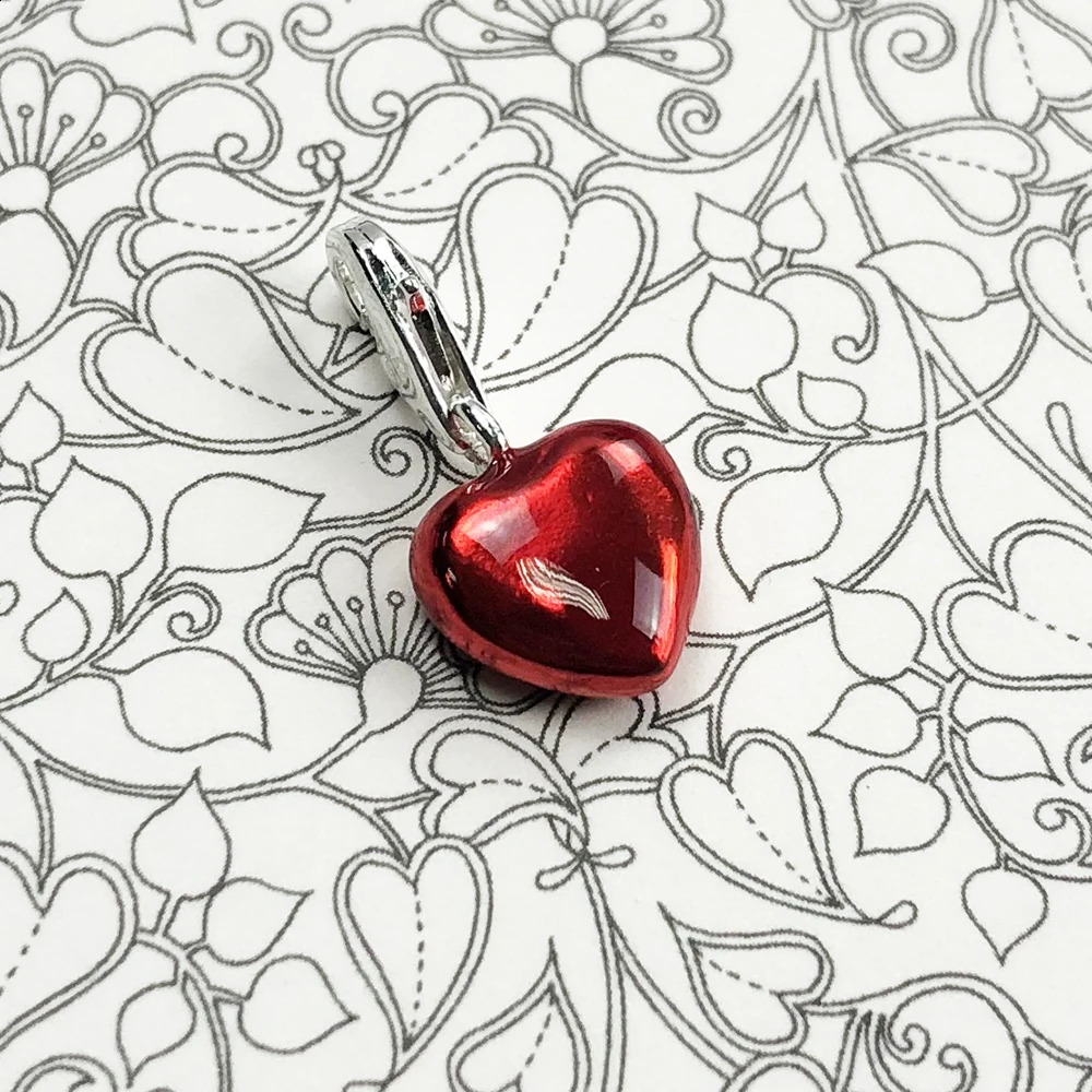Fashion Red Heart Pendant Charm 925 Sterling Silver Romantic Love Jewelry Gift For Women 250807
