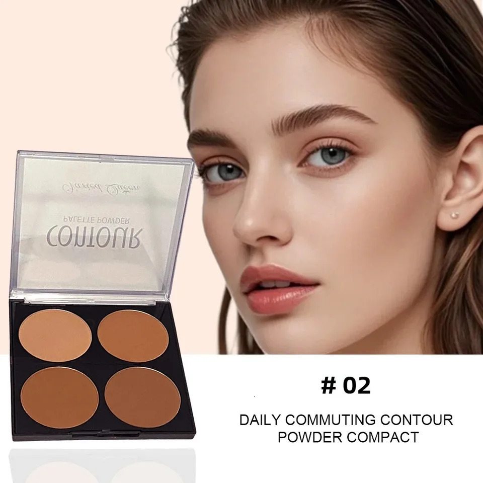 4 Colors Professional Highlighter Contour Palette 3D Matte Face Bronzer Makeup Set for Enhanced Facial Features 250811