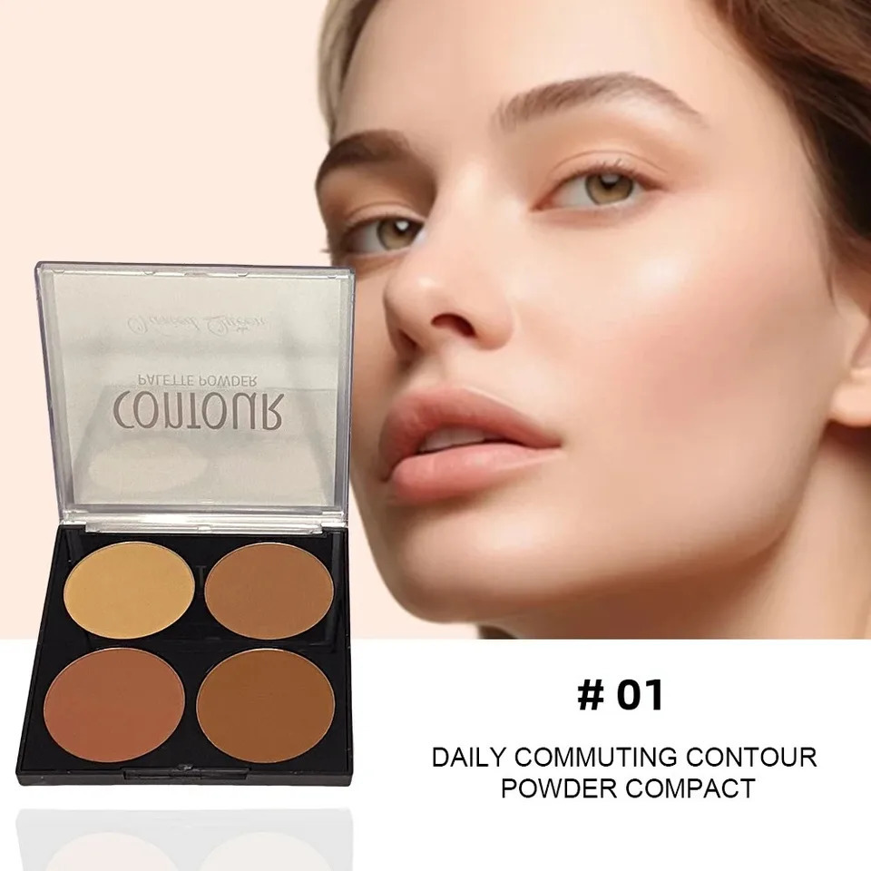 4 Colors Professional Highlighter Contour Palette 3D Matte Face Bronzer Makeup Set for Enhanced Facial Features 250811