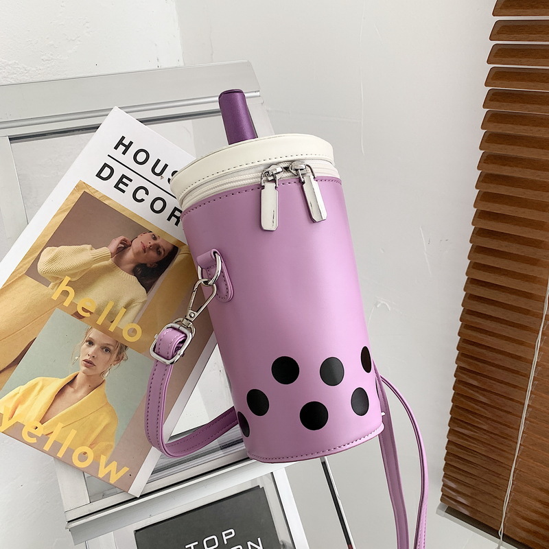 New Milk Tea Personalized Small for Women Trendy Fashion Versatile Crossbody Phone Bag Korean Version Cute Girl Bucket Backpack ddmymoon