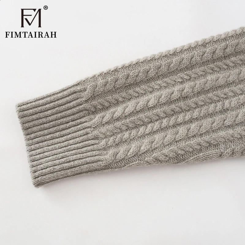 Inner Mongolia Cashmere Sweater Mens Round-neck Twisted Thickened Autumn Winter Warm Knitted 250806