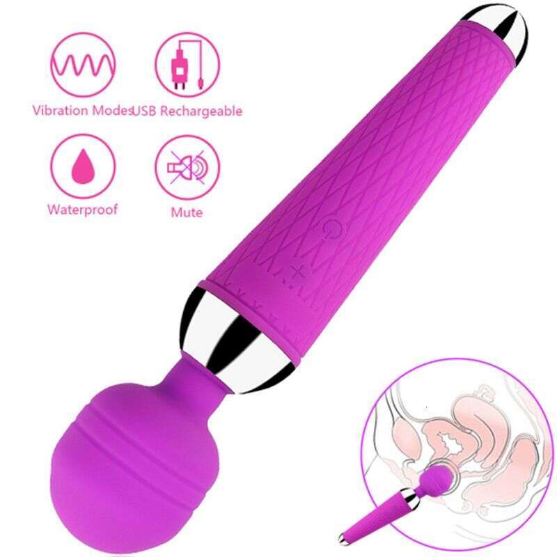 USB Muti-speed Magic Charging Wand AV Vibrator Sex Toys For Woman Clitoris Stimulator G Spot Vibrating Dil