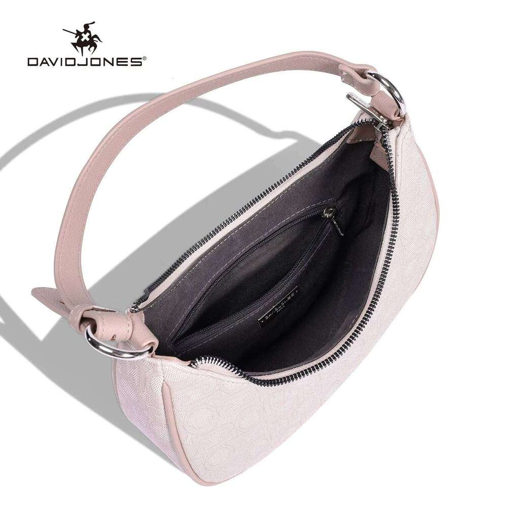 David Jones Multifunctional Women's Leather Underarm Autumn Summer Trendy Crescent Fashion Vintage Shoulder Bag
