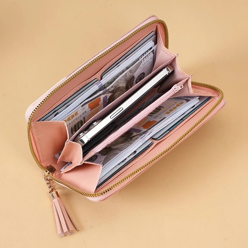 Korean version clutch wallet womens long zipper multifunctional Joker largecapacity mobile 250811