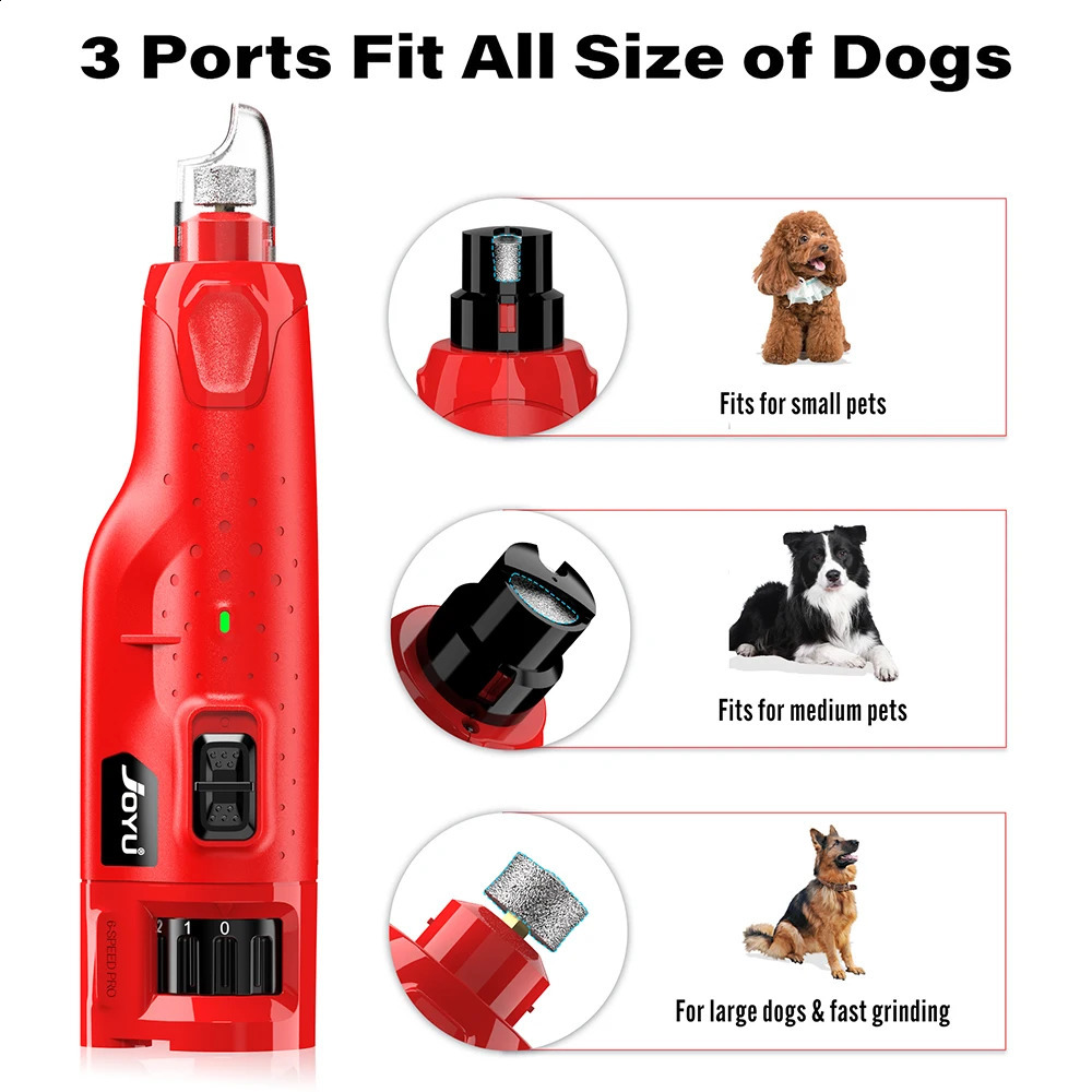 Dog Nail Grinder Dustproof with 2 LED Light - Super Quiet Powerful 6-Speed Nail Trimmer File for Small Medium Large Dogs dog acc 250805