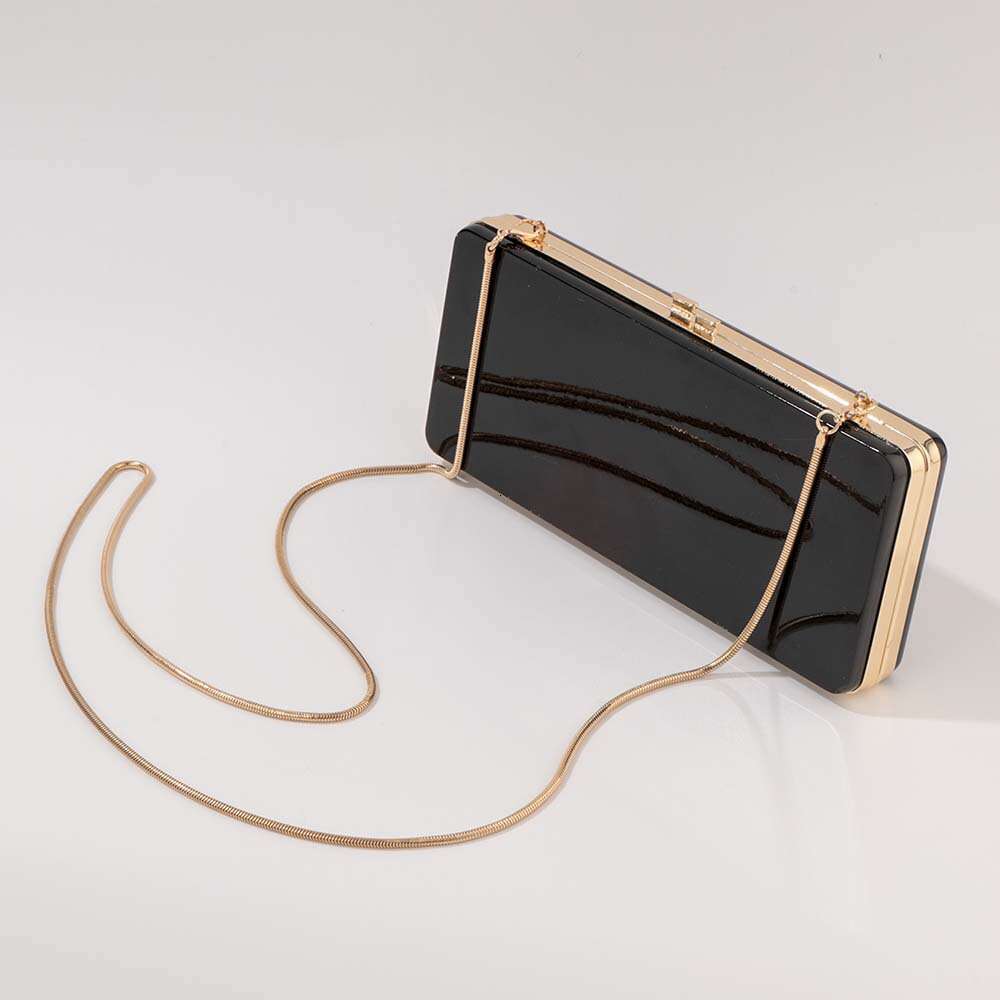 New Hardware Clip Style Single Shoulder Crossbody Fashionable Personality Socialite Evening Bag