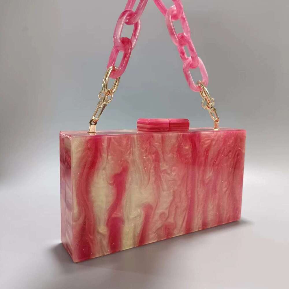 Women's New Starry Sky Acrylic Evening Single Shoulder Crossbody Wedding Banquet Clutch Chain Bag