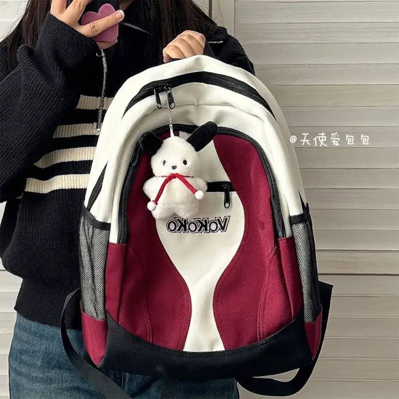 Korean Sweet for Women Nylon Large Capacity Student Campus Backpack Fashion Travel Shoulder Bag Mochilas Para Mujer high-quality