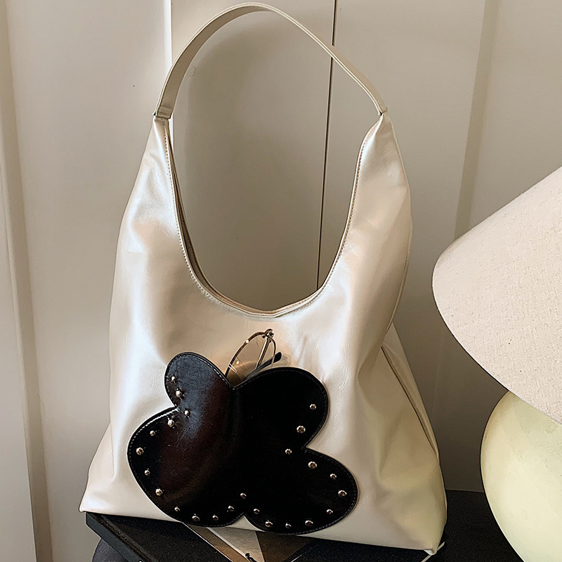 High-End Color-Block Floral Large Capacity Tote 2025 New Trendy Korean Version Underarm Versatile Shoulder Bag ddmymoon