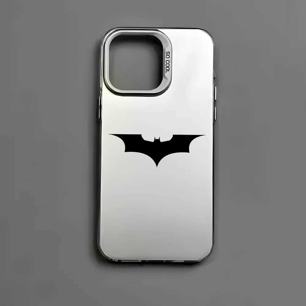 Black-Bat-ManS Movie Phone Case For 16 15 14 13 12 11 Pro Max Black Matte Multicolor Laser Metallic Aurora Cover XJ250811