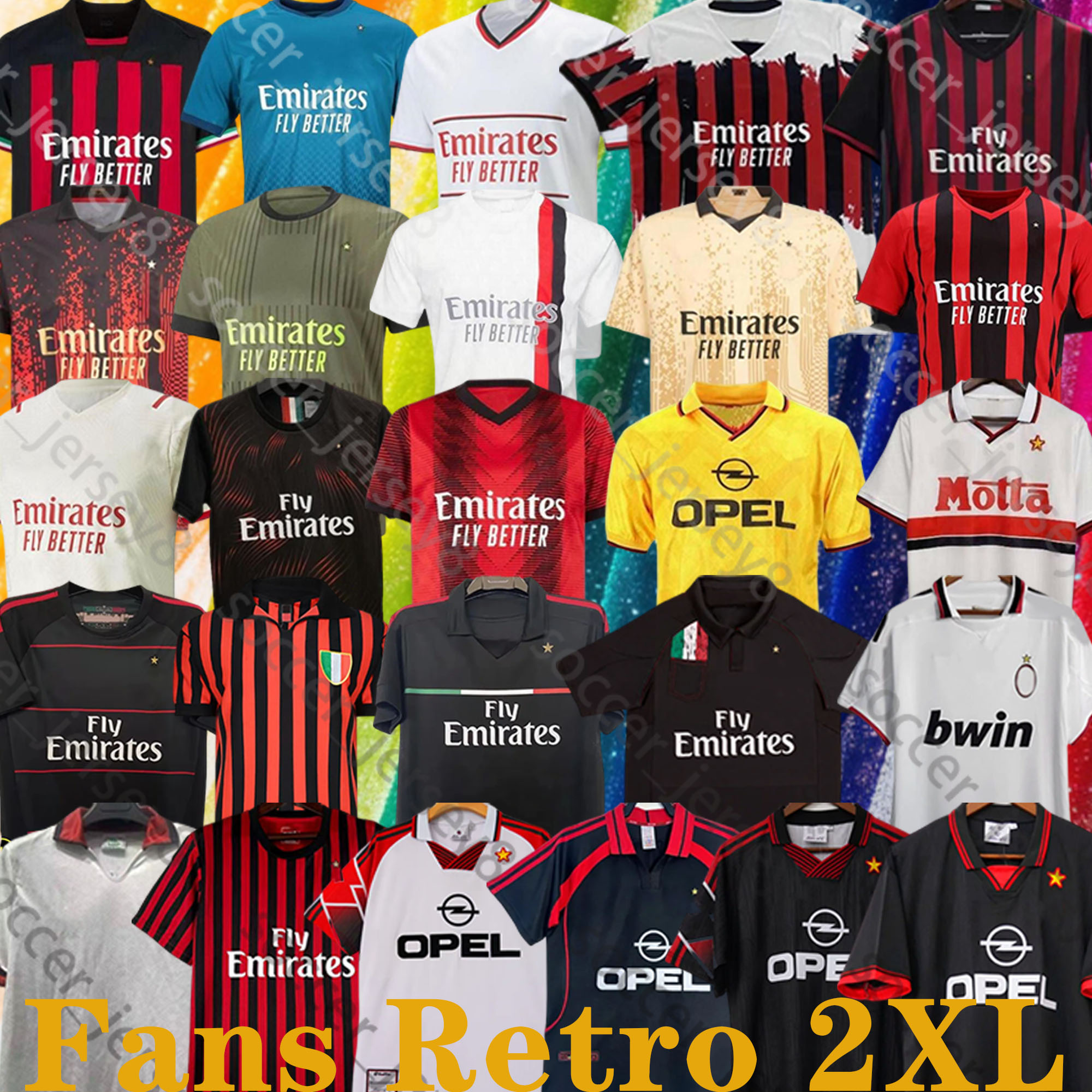19 20 21 22 23 24 25 IBRAHIMOVIC MILAN Retro soccer jerseys 95 96 97 05 06 07 AC PULISIC KETELAERE TONALI THEO Gullit 01 02 03 12 14 15 KAKA RONALDINHO BAGGIO football shirts
