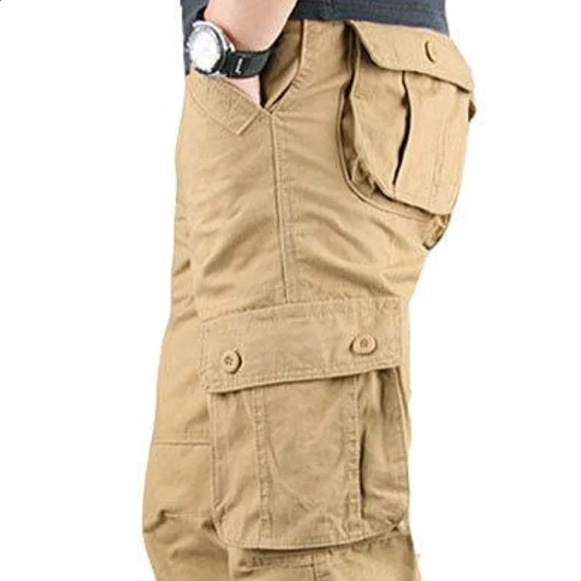 2025 Tactical Cargo Pants Men Cotton Overalls Outdoor Work Trousers Big Size Hombre Clothing Camo Hiking Multiple pockets 250729